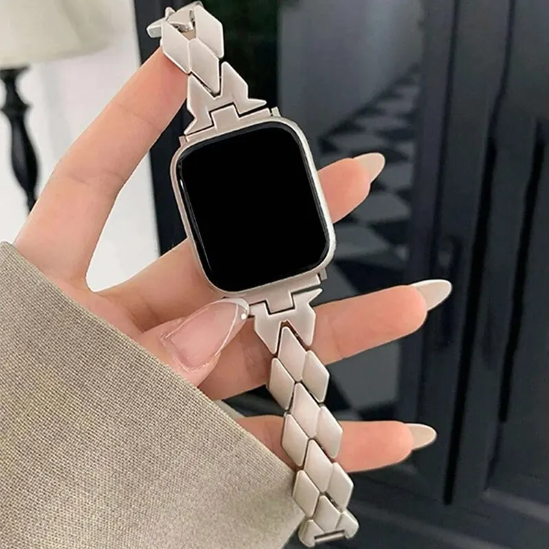 Super nový kovový náramok Starlight pre Apple Watch Band Band 8 7 6 3 4 5 SE Ženy pre IWATCH ULTRA 41 mm 38 mm 40 mm 49 42 44 45