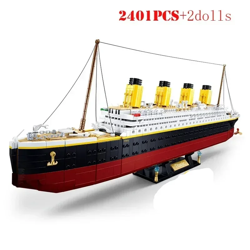 Super RMS Titanic Cruise Boat Building Blocks Hray Set 10294 Bricks City 3D model Building Hračky pre deti pre deti Darček pre dospelých