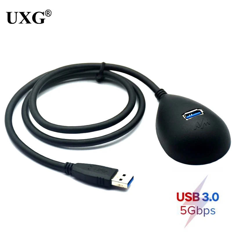 Super Speed ​​USB 3.0 Muž a ženská predĺženie bezdrôtové WiFi USB nabíjačka a predĺženie dát Cradle Base Base Docking Cable 1,5 m 0,8 m