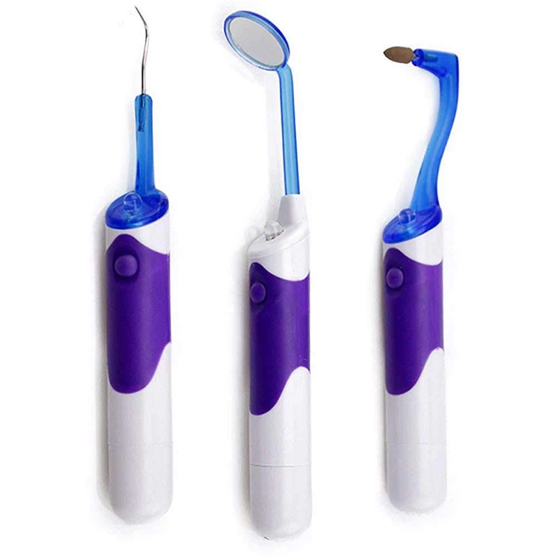 Super svetlé osvetlené LED dentálne zrkadlové súpravy zubné škvrny na odstraňovanie plaku zubov.