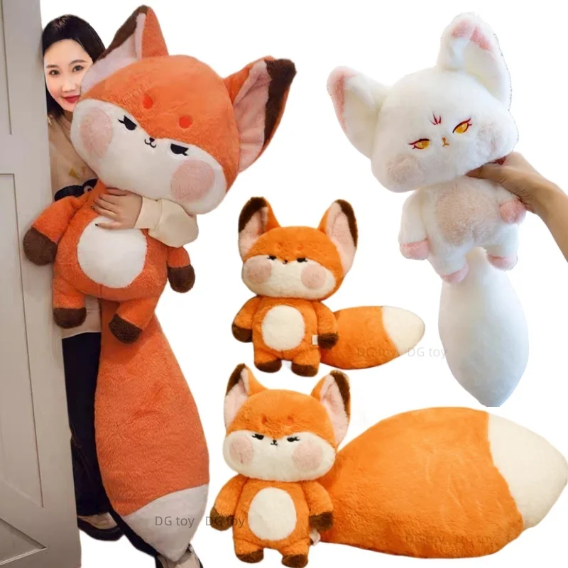 Super veľký chvost líška objatie hračky plnené rozprávkové líšky hod fox vankúš červené biele líšky spánok vankúš vankúš objatia vankúša na dievčatá narodeniny