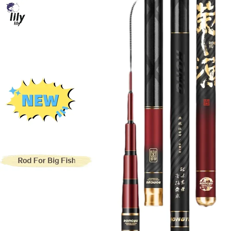 Superhard Taiwan Fishing Rod, 12H 19tun Carp Pole, veľký predmet, rybárska prút Sturgeon, 3,6 m-13M sila, ručný stĺp pre obrovské ryby