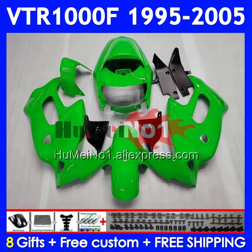 Superhawk pre Honda VTR1000F 95 96 Zelená Nová 97 98 99 00 66NO.6 VTR1000 F VTR 1000 F 1000F 2001 2002 2003 2004 2005 Fairing