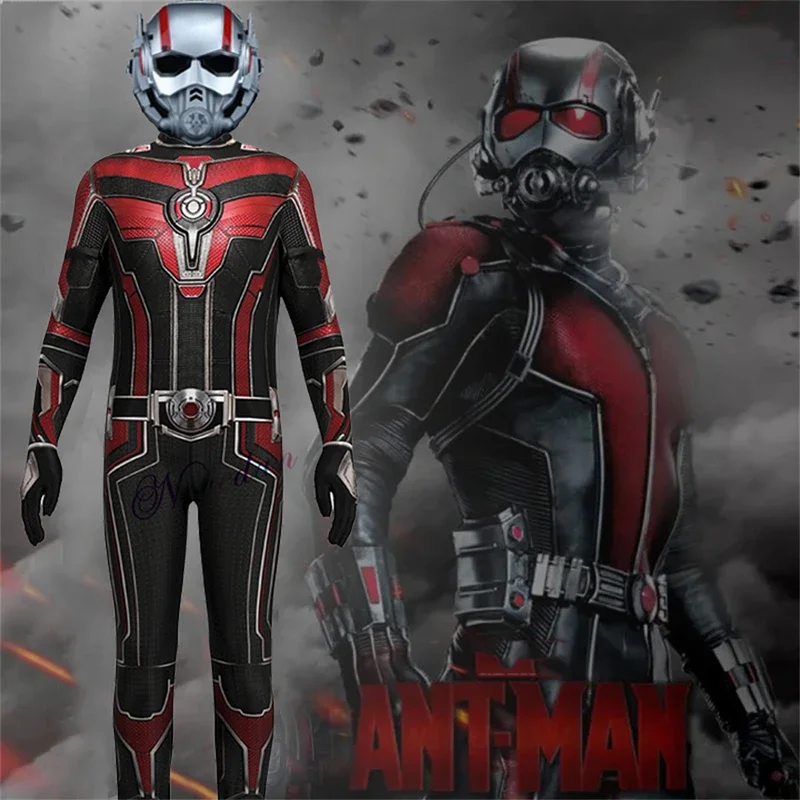Superhrdina Ant Man Costume Dospelé deti Kvantumania Cosplay Antman a Wasp Halloween Mask prilba kombinézy kombinézy zentai oblek zentai