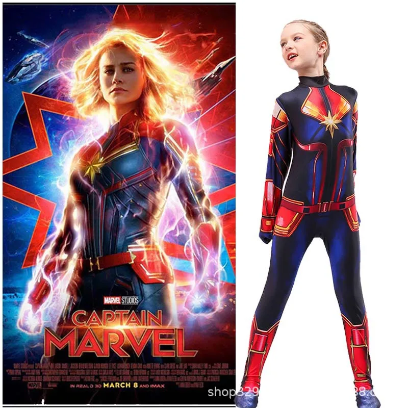 Superhrdina kapitán Marvel Cosplay kostýmový film