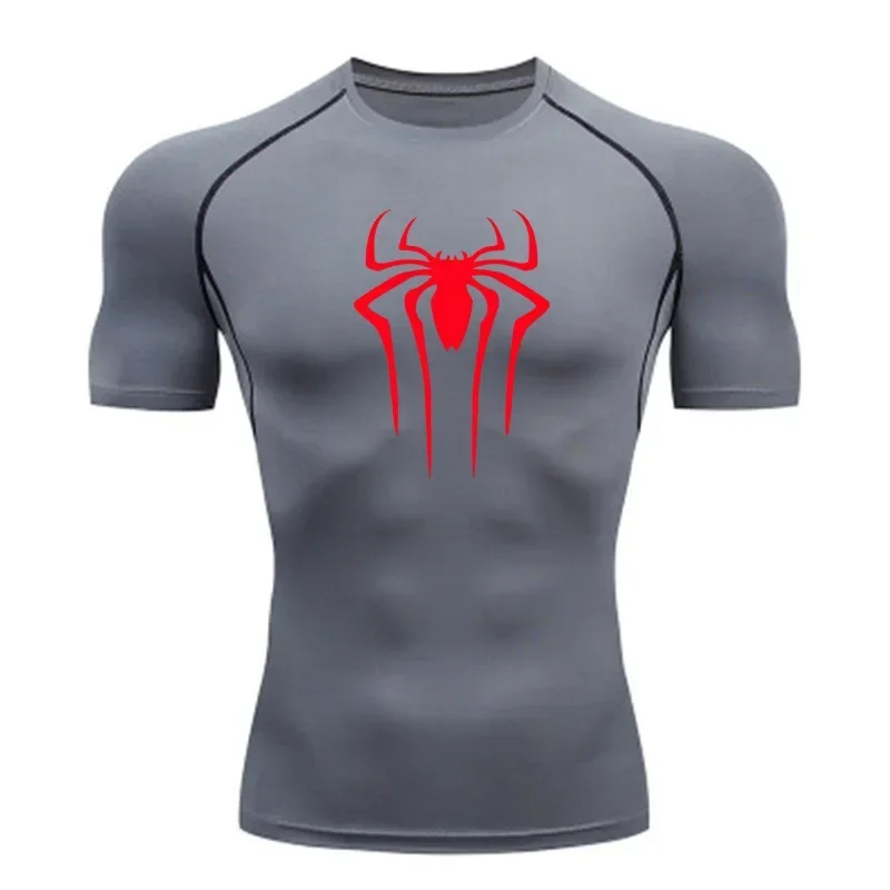 Superhrdinové logo Superhrdina tlačené tričko Men Kompresná košeľa Fitness Sportswear Outdoor Cycling Tryskota