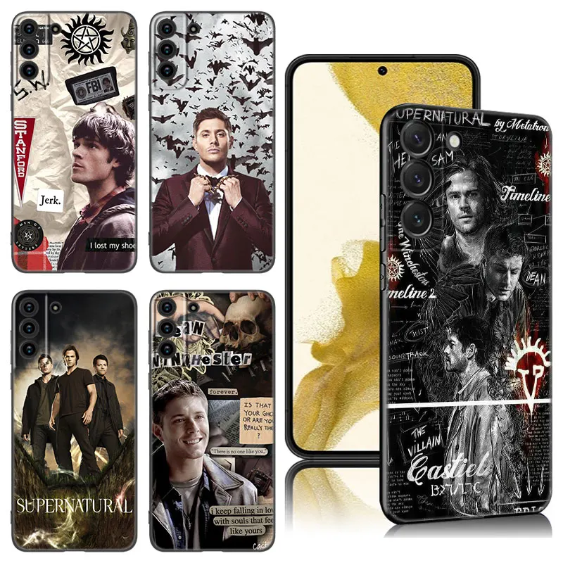 Supernatural TV show čierny silikónový puzdro pre Samsung Galaxy S20 S23 Fe S21 S22 S24 plus ultra poznámka 10 20 plus ultra