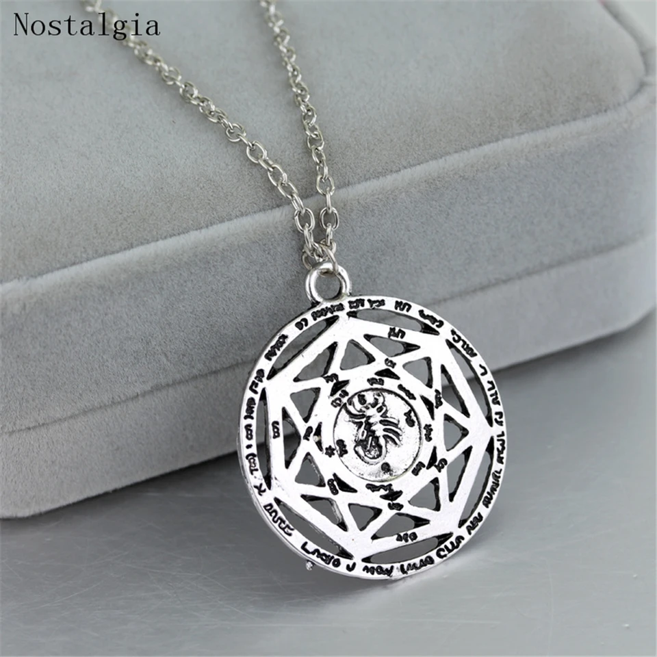 Supernaturálny náhrdelník Heptagram Scorpion Key of Solomon Pentacle Seal Pagan Wiccan šperky Supernatural Amulet Amulet prívesok náhrdelník