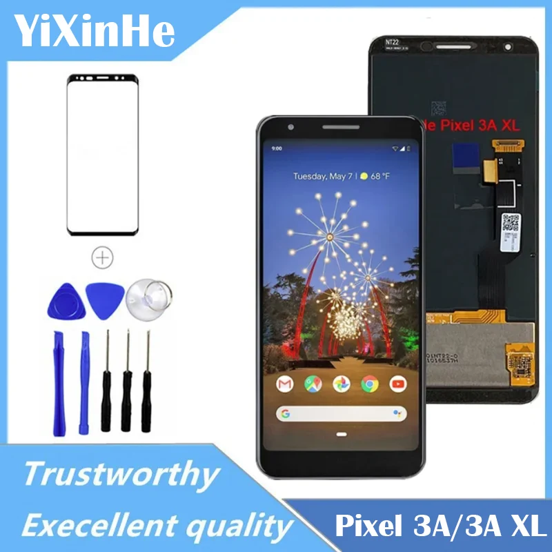 SUPOR AMOLED LCD pre Google Pixel 3A XL 3AXL G020C LCD DISPICK SCRESS+Digitalizátor dotykového panela pre Google PIXEL 3A G020A LCD