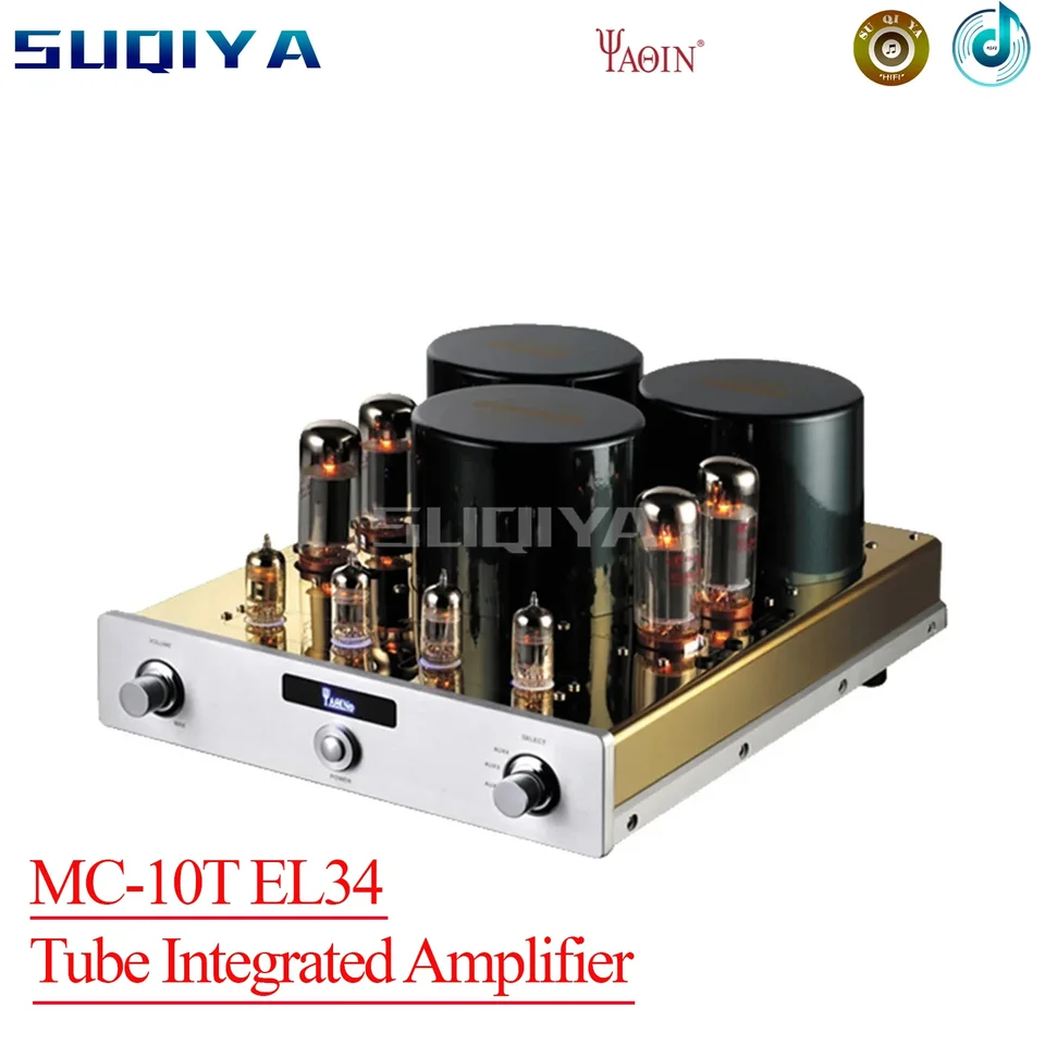 SUQIYA-YAQIN MC-10T EL34 Vákuová trubica zosilňovača HIFI TUBY AMP predzosilňovač AMP s predbežným zosilňovačom 12AX7 40W 8OHMS