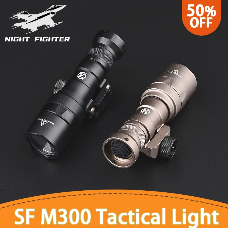 SureFir M300 M300A WADSN Loving Loving Mini Scout Light Tactical Weapon s dvojitým funkčným tlakovým spínačom 20 mm koľajnica konštanty