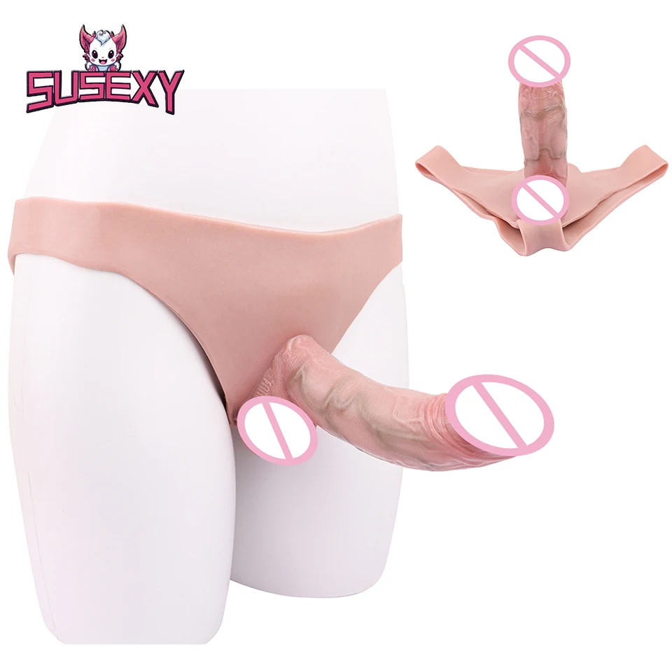 SUSEXY 8 Štýly Ultra silikón Nositeľné dildo nohavičky remienok na dutinu Penis Rale Lesko