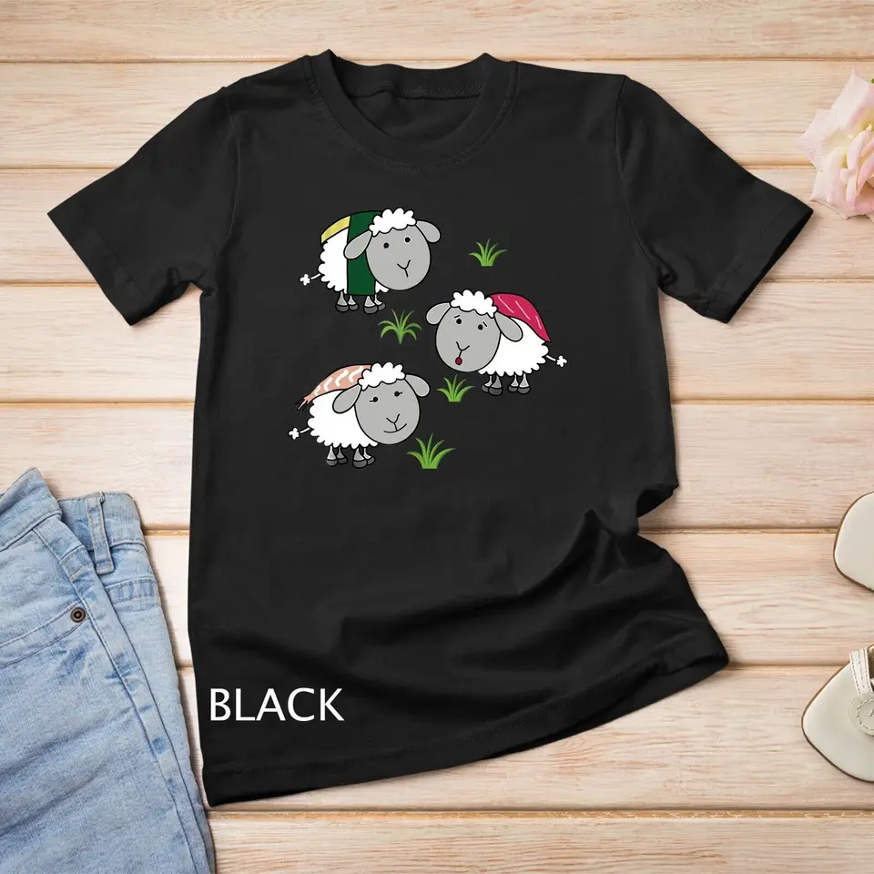 Susheep-Tričko Tričko Unisex s vtipnou sushi ovce