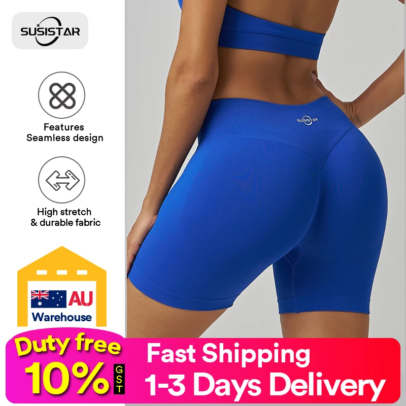 Susistar Women Workout Gym dopady šortky skryté scrunch Butt Zdvíhanie 3,6 