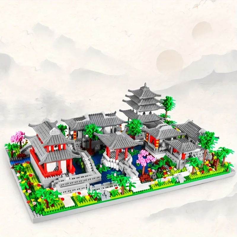 Suzhou Garden Puzzle Mikro častice typu Building Blokovanie hračky Building Block Block Block