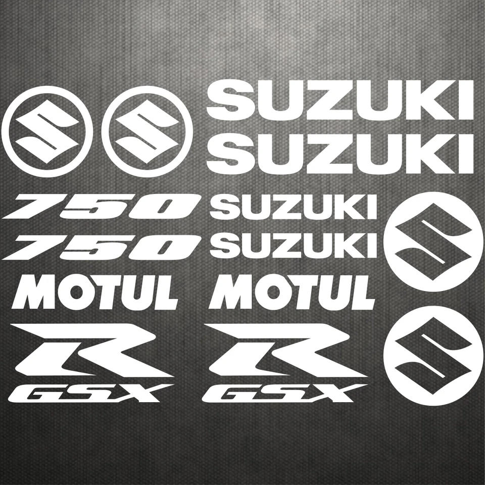 Suzuki nálepky GSXR 750 Logo Motorcycle Tank Helma Emblem Set