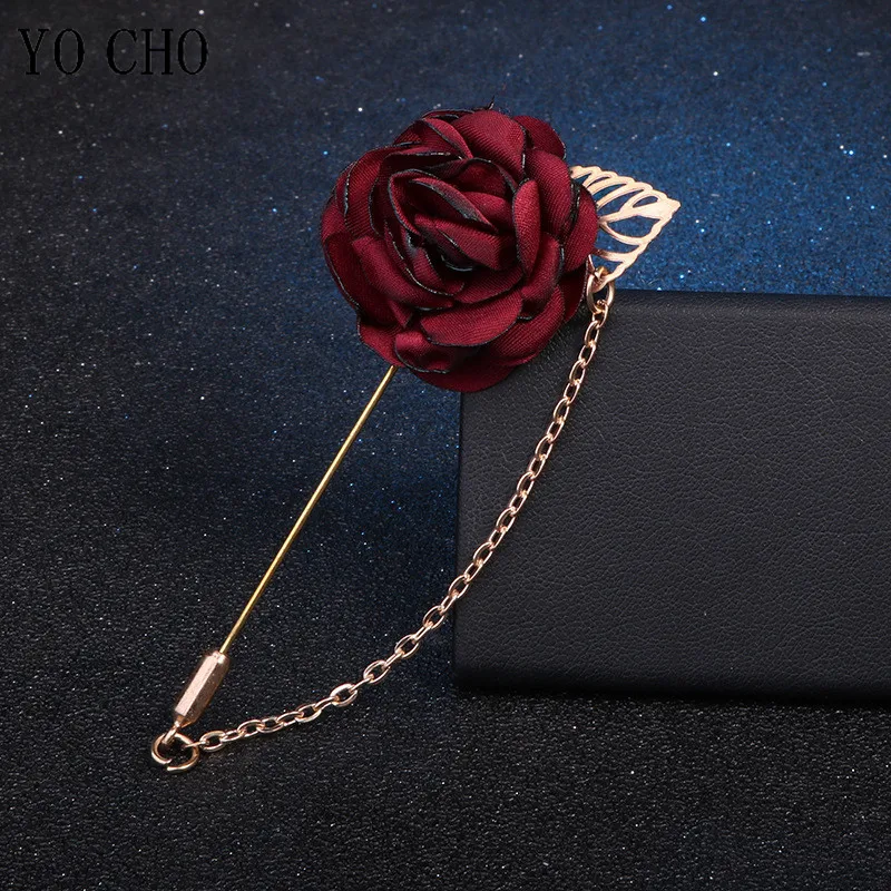 Svadobné korzet mužov brošňa Pin Groommans Boutonniere tkanina Rose Camellia Flower Groom Boutonnieres Svadobné dekorácie Príslušenstvo