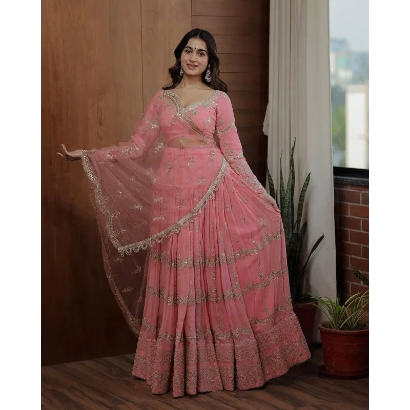 Svadobný dizajnér lehenga choli nový indický Bollywood Party Wear Lehenga choli