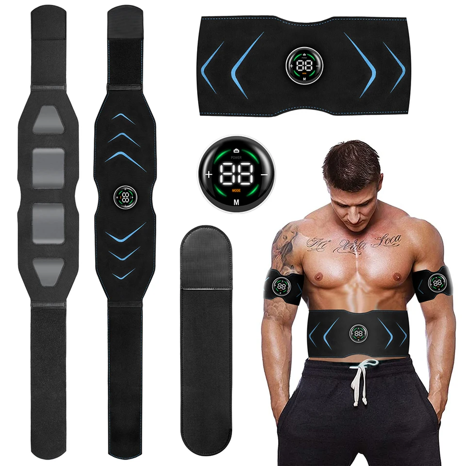 Svalové stimulátor tela Ztišenie pásového pásu elektrický brušný tréner toner Toner chudnutie nový inteligentný EMS Fitness vibračný remeň unisex