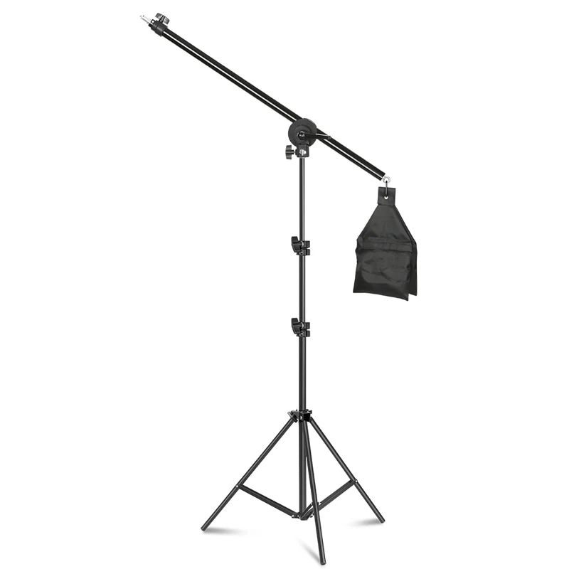 Svetelná súprava rameno ramena s 200 cm statív svetlo fotografické vybavenie Photo štúdio Svetelná súprava Boom Arm Stand Cross Arm s pieskovým vakom