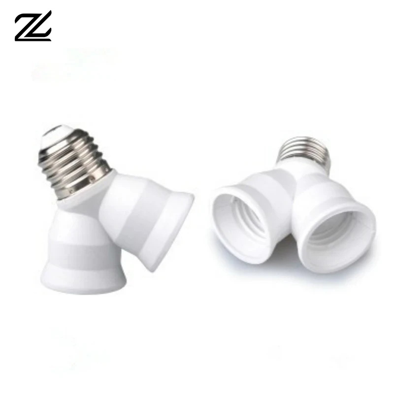Svetelná žiarovka Žiarovka Kreatívna E27 až 2-E27 Držiteľ Lamp Držiteľ Lamp Extender Splitter Converter Plug