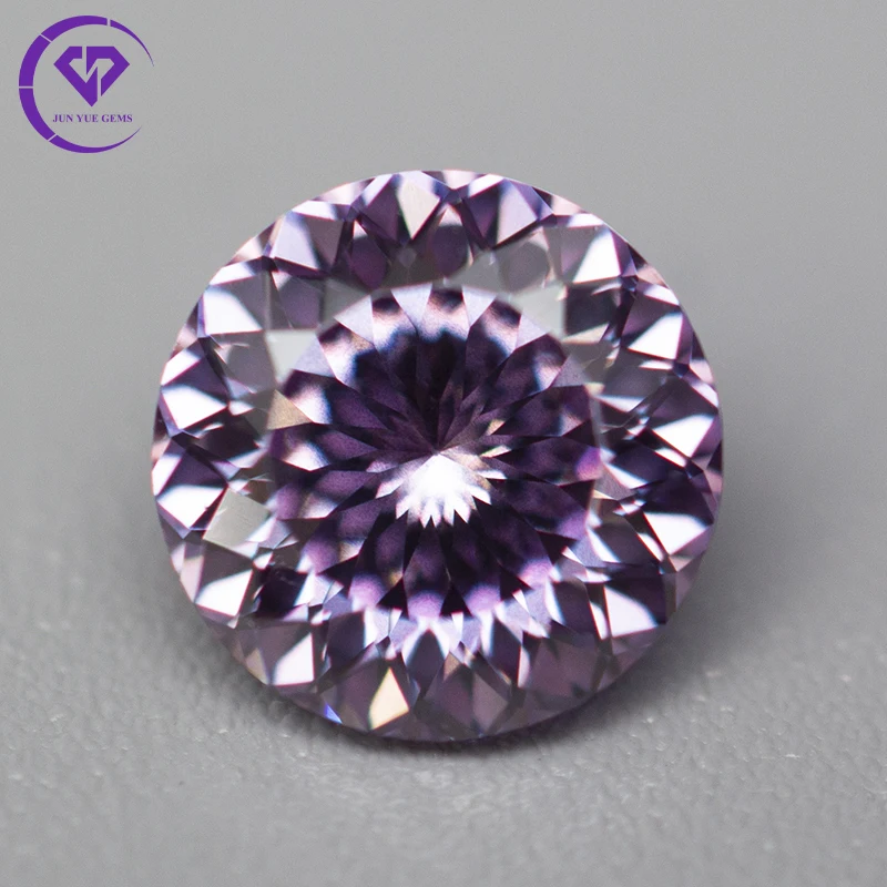 Svetelné fialové kolo 100 tvár Moissanit Stone 6,5 mm 1,0Ct Ruský strih Moissanite Lad Diamond Pass tester s certifikátom GRA
