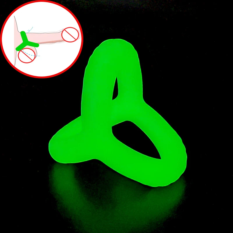 Svetelný penis kruhový kruh silikón ejakulácie oneskorenie kohútovej slučky Bondage Bondage Rings Dick Trvalá erekcia Sex Produkty pre mužov 18+