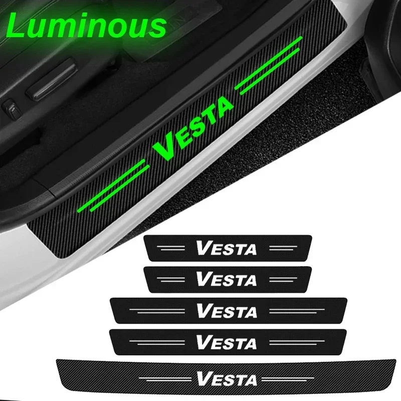 Svetelová páska Car Trunk Dvere Protector Plate pre logo Lada Vesta Niva 4x4 X Fabia