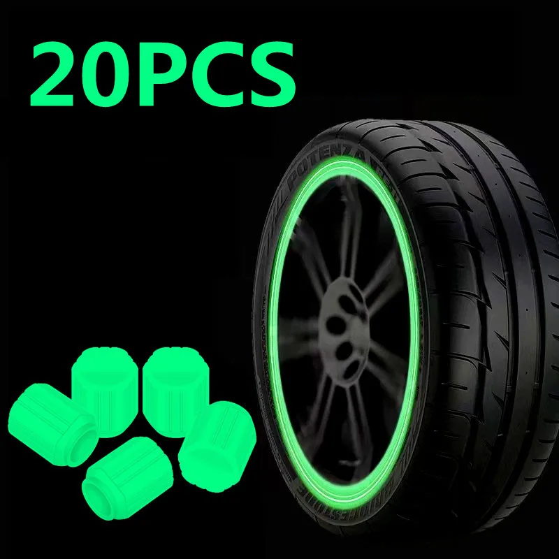 Svetelové kryty ventilov Fluorescenčné červené nočné žiariace motocykle Motocykelový bicykel Styling pneumatí