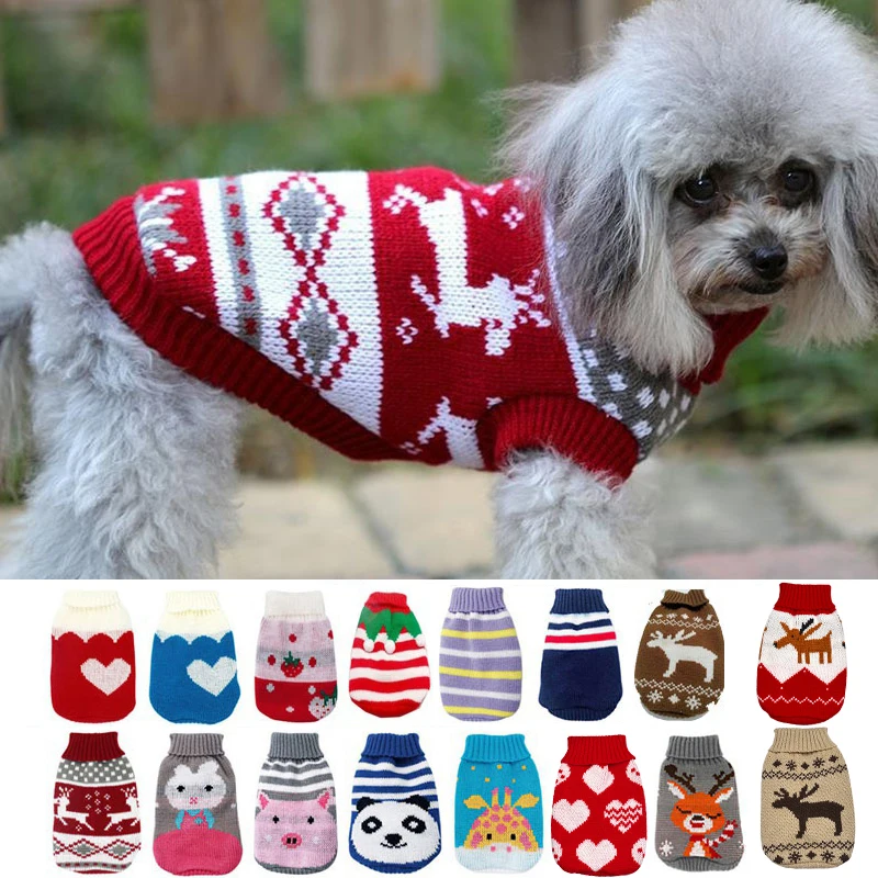 Sveter s mačacím psom pre psí pulvover zimné psie oblečenie pre malé psov chihuahua Yorkies šteniatko bunda