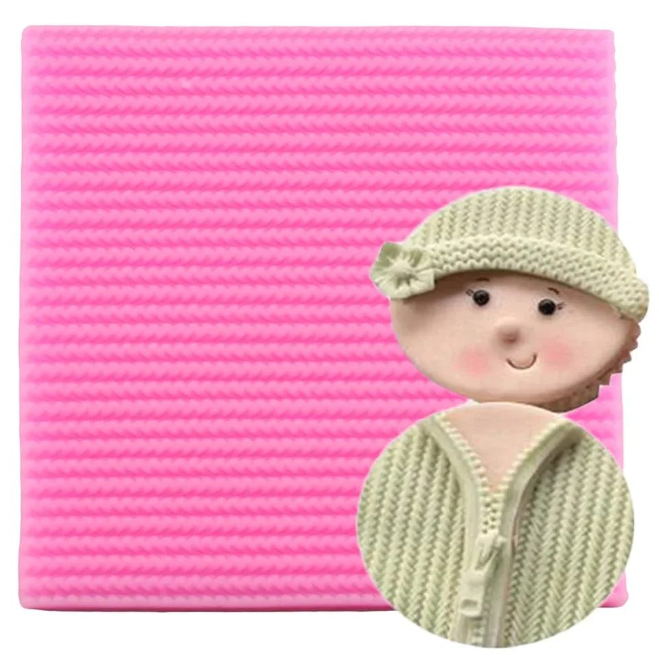 Sveter textília pletacie textúry sušienky vyrazené podložky zdobenie čipky MAT MAT Silikónové formy Fondant Cake zdobenie