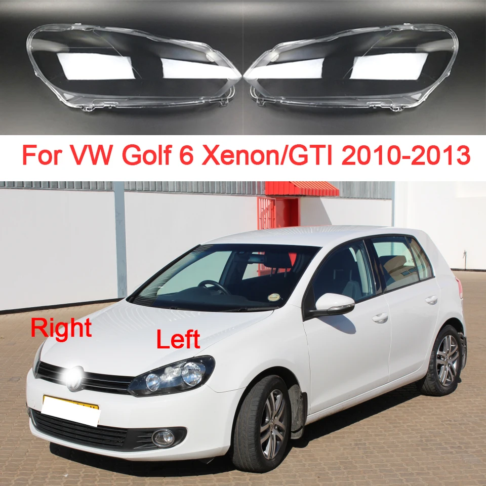 Svetlo automobilu sklo priehľadná lampa s priehľadným svetlometom pre VW Golf 6 Xenon/GTI 2010 2012 2012 2013