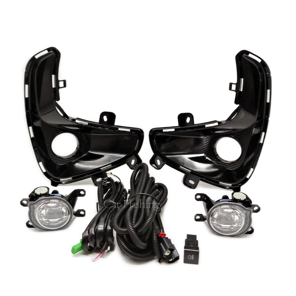 Svetlo hmlovej hmly na predný nárazník pre auto pre Toyota Yaris VIOS 2020 2021 2022 Hmlová lampa Cover Wire Postroje mriežky Foglights Rám
