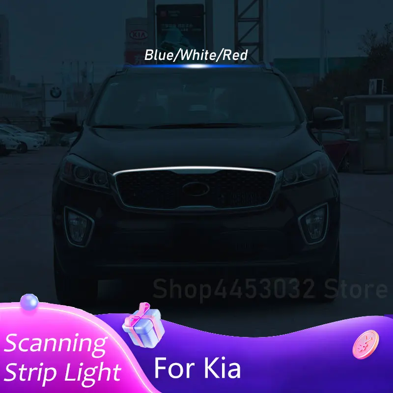 Svetlo kapucňa s kapucňou pre Kia Sportage Optima Soul Rio K5 Forte Denné svetlá DRL Začiatok skenovania svietidiel