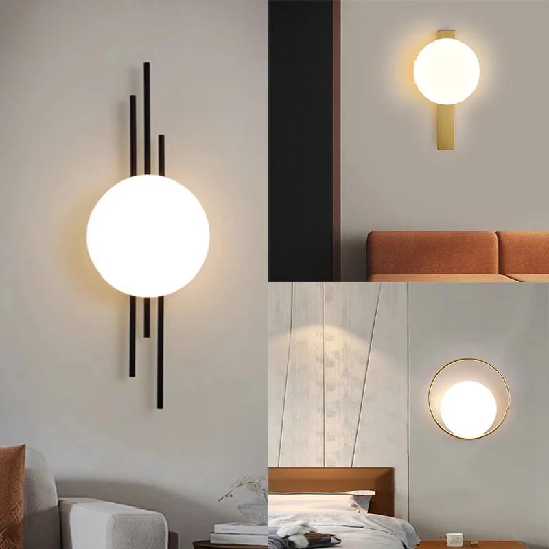 Svetlo luxusná nordická LED stena svetlo minimalistické dizajnér Svätá nástenná lampa Vnútorná obývacia izba nočná stolová stolová stolová stena svetlo svietidla