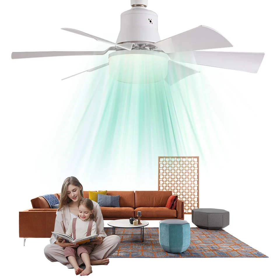 Svetlo stropného ventilátora s diaľkovým žiarovkou ventilátor 3 prevodový stupeň rýchlosti LED svetla LED DEMMABLE 6 Blades pre spálňu v obývacej izbe