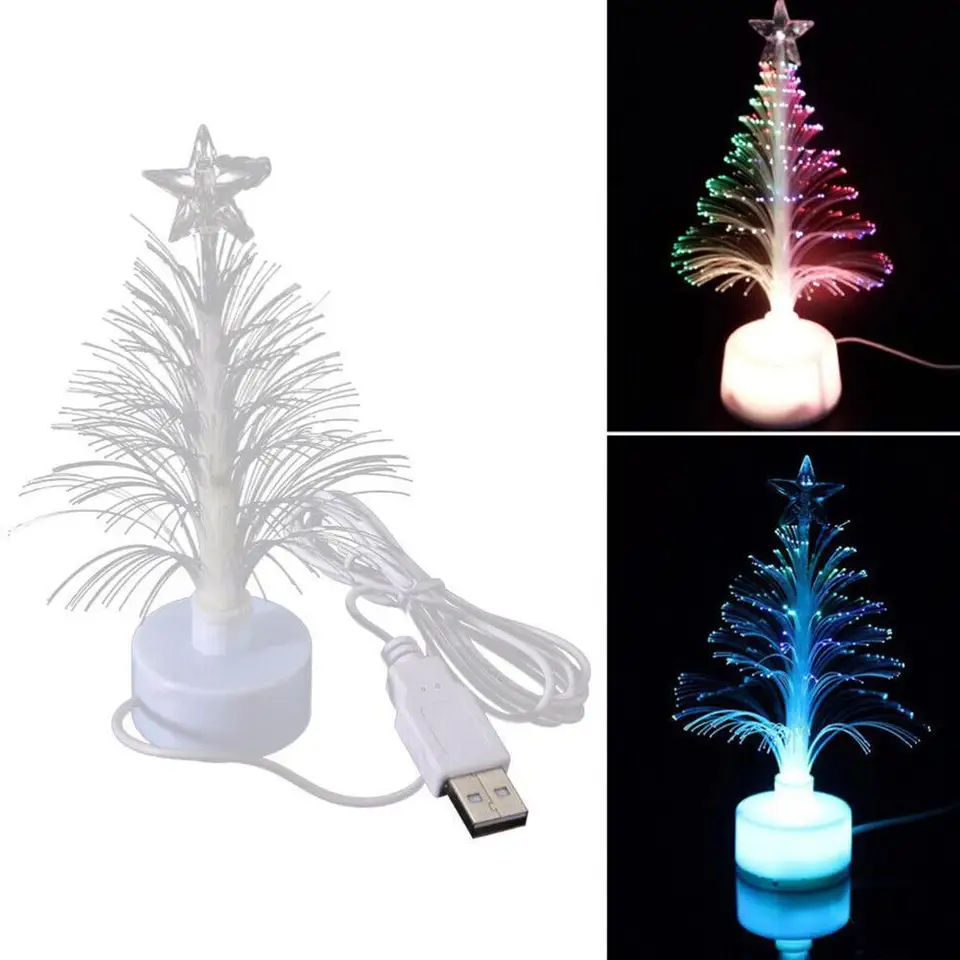 Svetlo svetlo vianočné vlákno optické svetlá stromové vlákno USB vlákno optické vianočné stromčeky Mini LED LED svetlo dekorácie