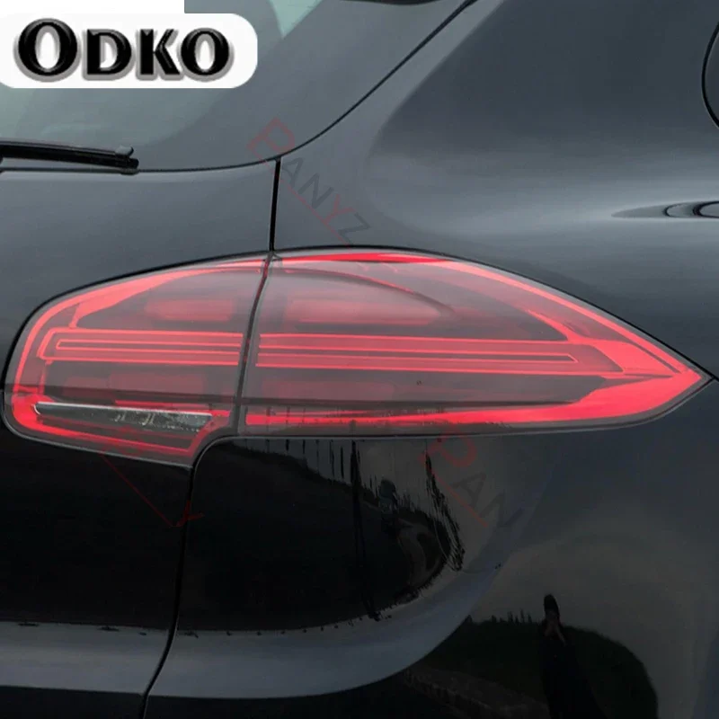 Svetlo svetlometom Tint Tint Údeného čierneho ochranného filmu TPU TPU Turbotint Wrap Vinyl Vinyl pre Porsche Cayenne 958 2011-prítomné GTS