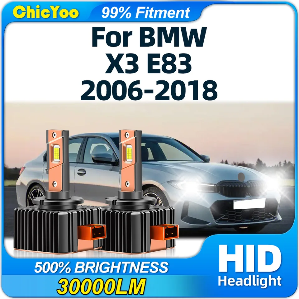 Svetlomet LED svetlomety LED 30000LM CANBUS Žiadna chyba XENON HID Lights 12v 6000K pre BMW X3 E83 2006-2012 2013 2014 2015 2015 2016 2017 2018 2018