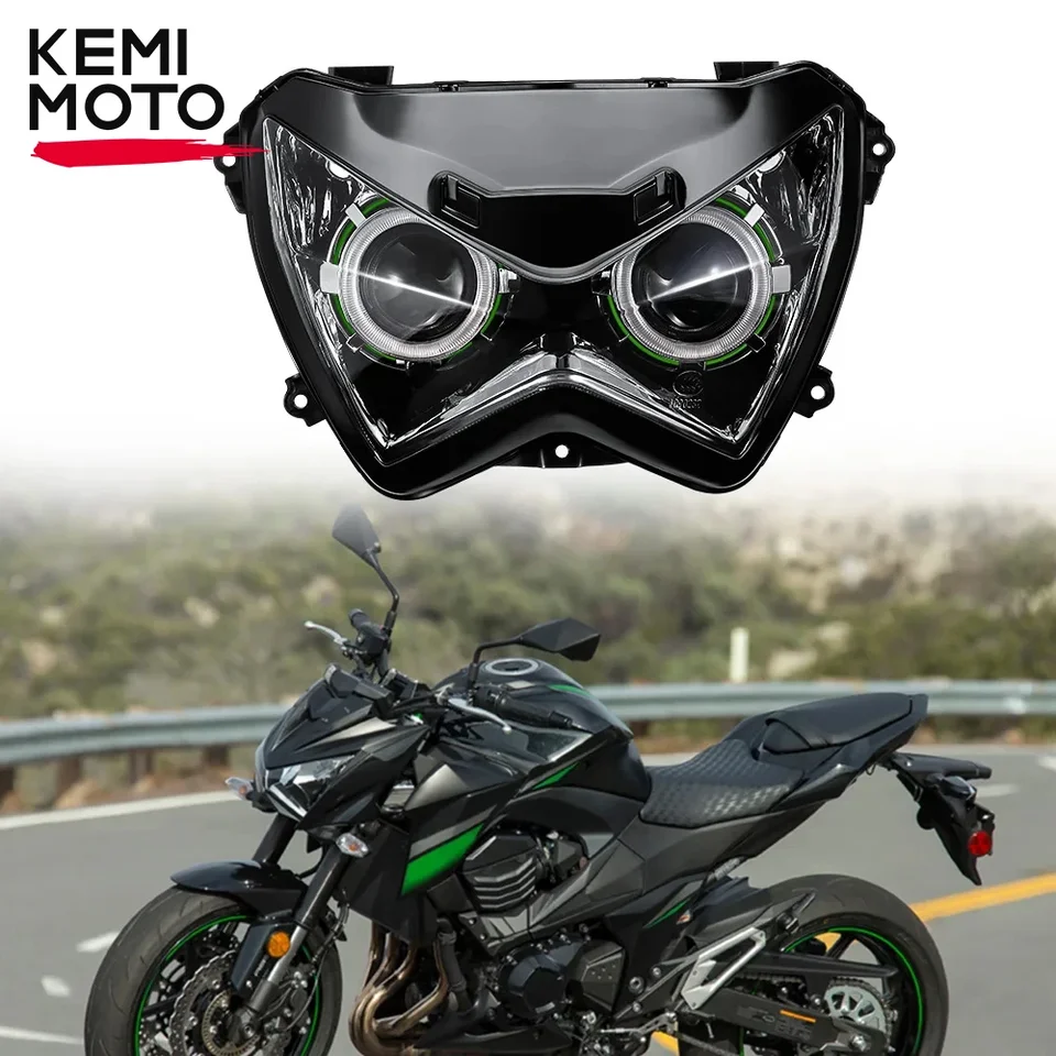 Svetlomet pre Kawasaki Z800 Z250 2013 2014 2015 2016 2016 Angel Eye Hid projektor Vlastné svetlomety zostava LED svetlá vodotesné