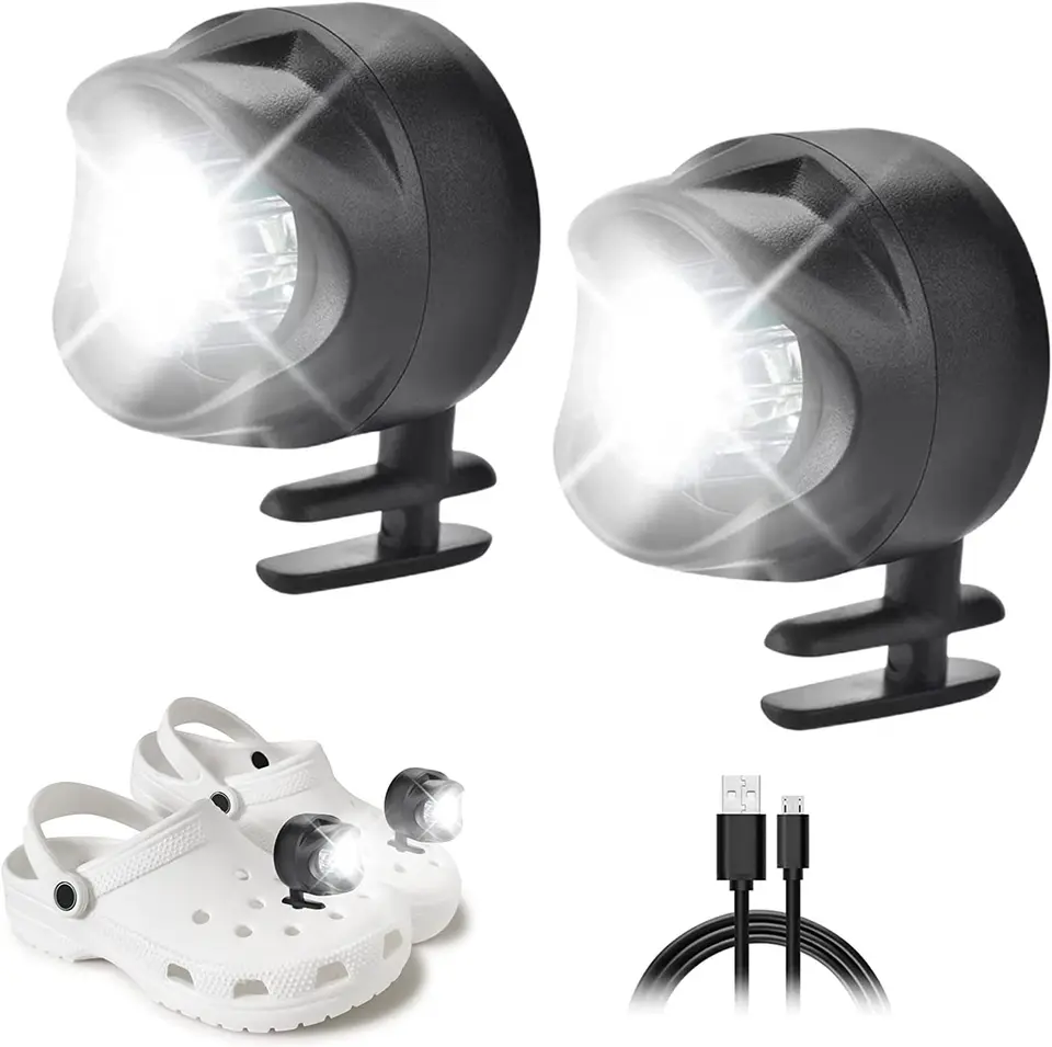 Svetlomet pre topánky Abs Lights Svietidlo Príloha pre papuče ipx5 nepremokavá bežecká obuv svetlomet 3mody pre dospelých deti