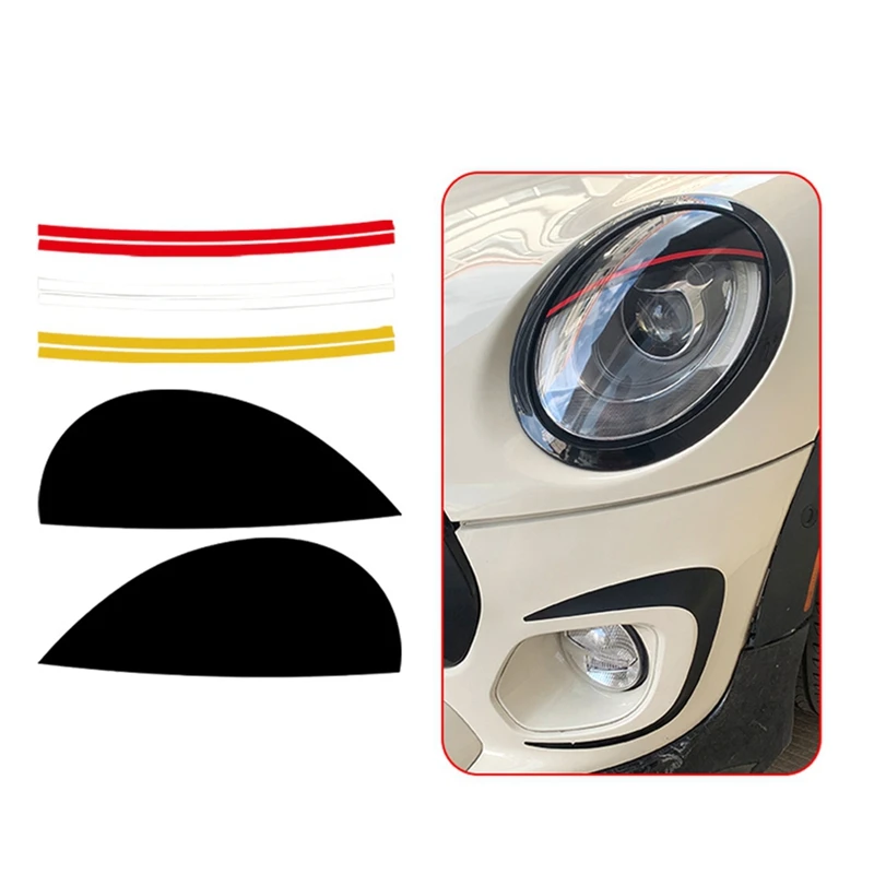 Svetlomety na obočie obočia prikryte nálepky na svetlo lampy na hlavu pre Mini Cooper F54 F55 F56 F57 R55 R56