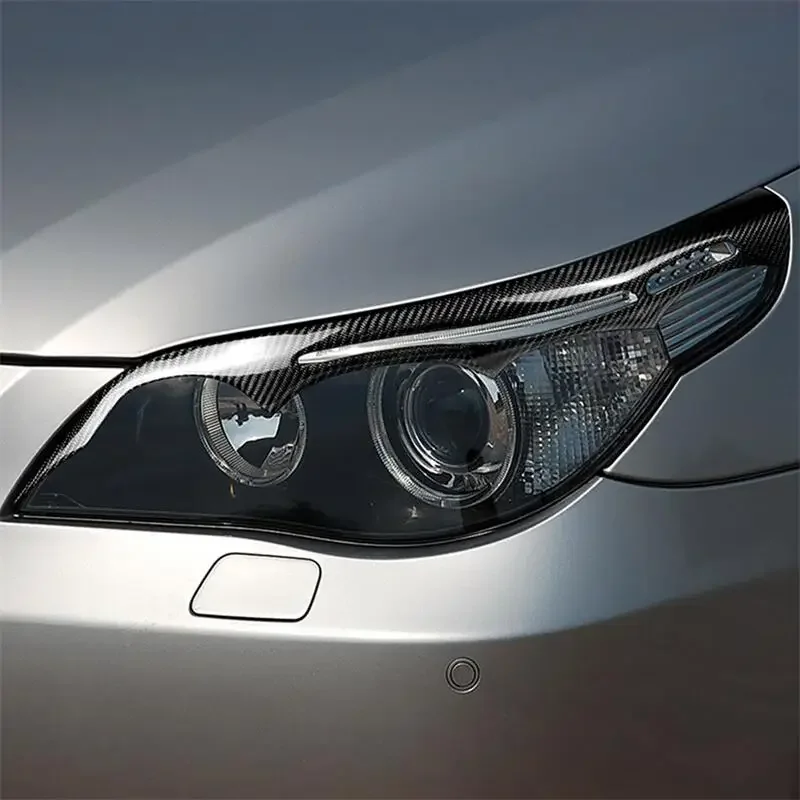 Svetlomety predných automobilov z uhlíkových vlákien dekoratívne lampa pre obočie pre BMW 5 Series E60