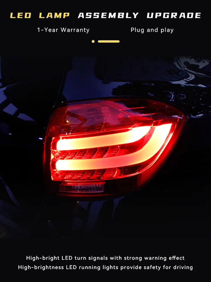 Svetlá automobilu pre Toyota Highlander 2009 2010 2011 Modifikované zadné lampa LED DRL projektor Taillight TOILLIGHT TOILLE SIGNATION Príslušenstvo