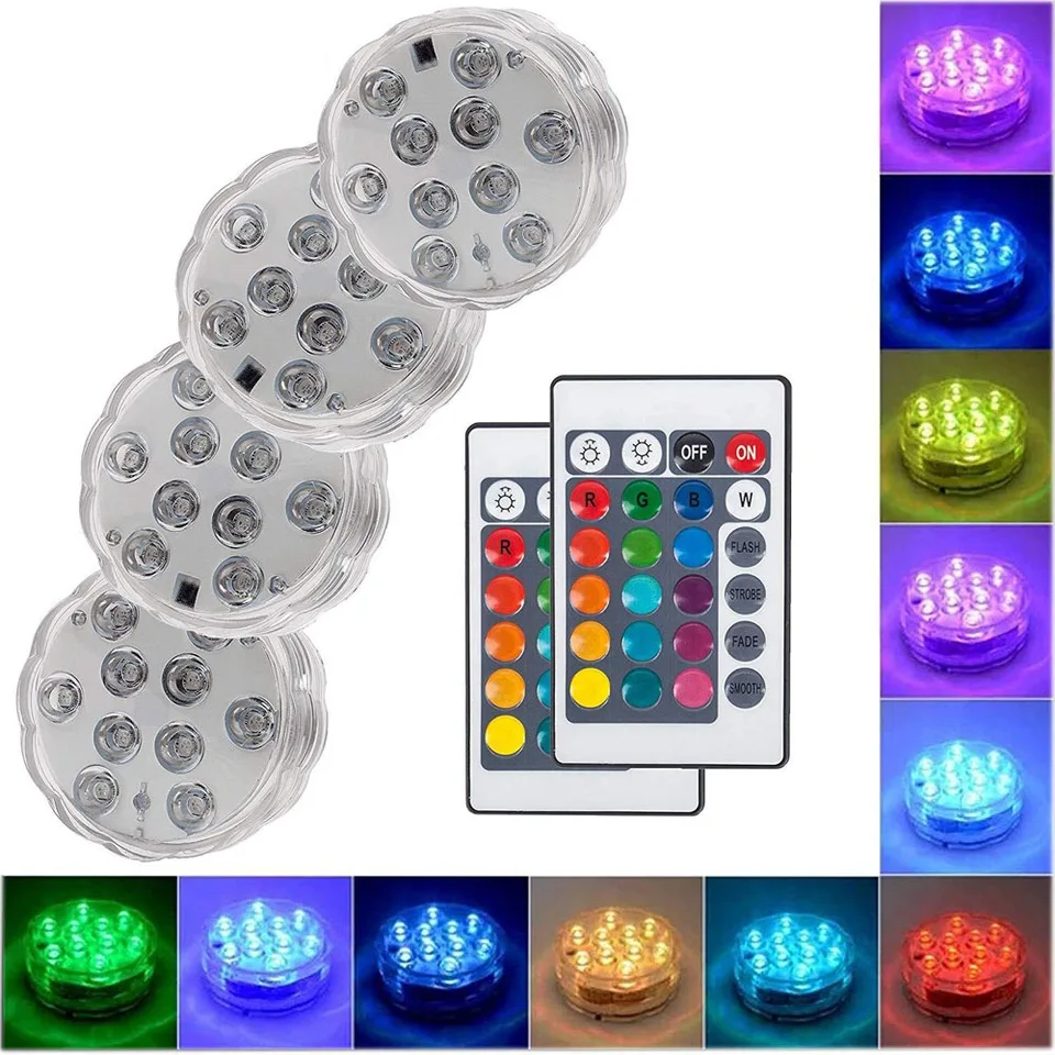 Svetlá bazénov LED diaľkové ovládanie RGB plávajúce svetlo pre vodotesné IP68 terasa záhradné rybník Party 16 farebná dekorácia lampa