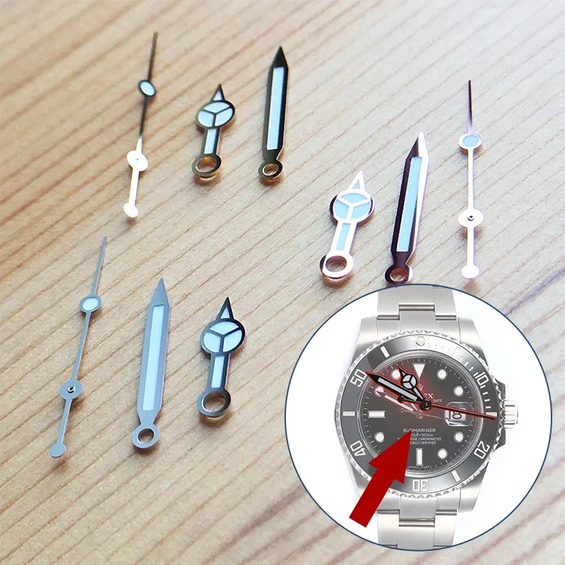 Svetlá hodina minúta Second Hands for Rolex Submariner 3135 Hnutie 116610 Automatické hodinky