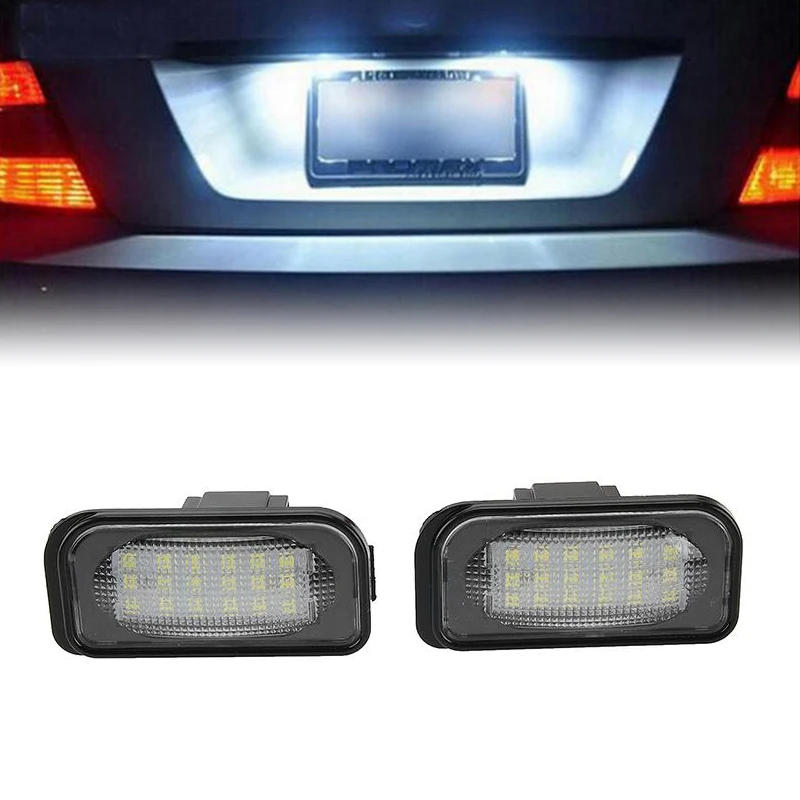 Svetlá poznávacej značky LED 2 PCS pre Mercedes-Benz C-Class W203 2001-2007 /CLK-Class W209 Coupe 2002-2009 SL-trieda R230 2001-2011
