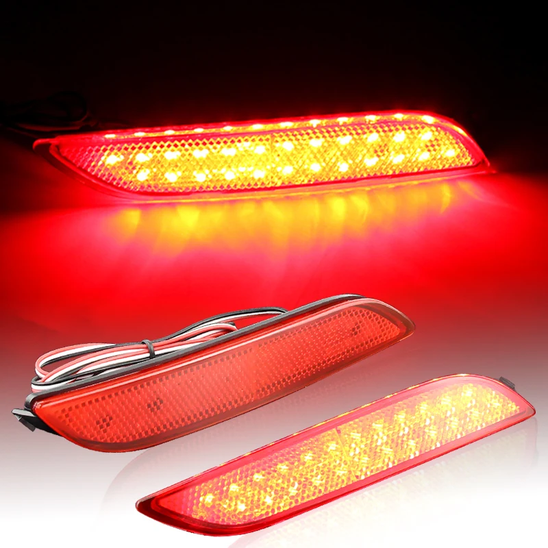 Svetlá reflektorov s reflektorom 2pc/červenej LED pre LED pre rok 2018-Up Toyota Camry, funkcia ako chvost, zadné hmlové žiarovky brzdových hmlových hmlov a zákruta signálneho svetla