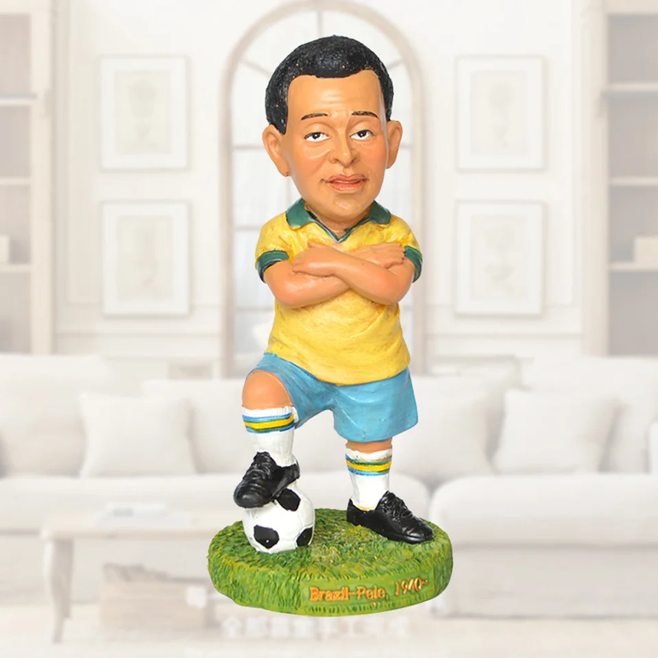 Svetovo preslávení ľudia Brazílsky kráľ futbalového futbalu Pele Edson Arantes do NASCIMENTO FICE Model hračky hračky