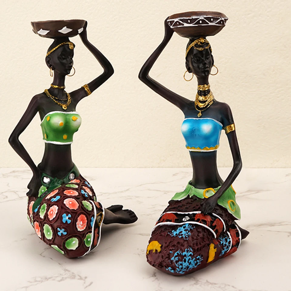 Sviečka afrických žien živici Sviečka vynikajúca kreatívna elegancia pre výročie (1 set)